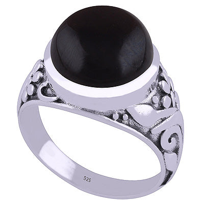 Black Onyx 925 Sterling Silver Ring - R3401629-27