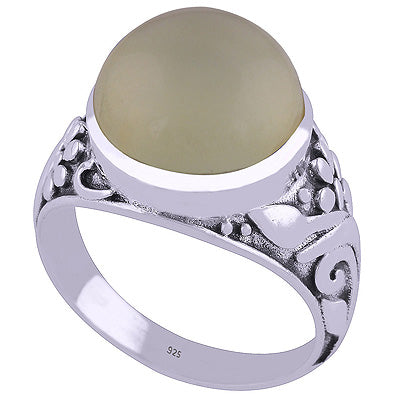 Prehnite 925 Sterling Silver Ring - R3401629-37