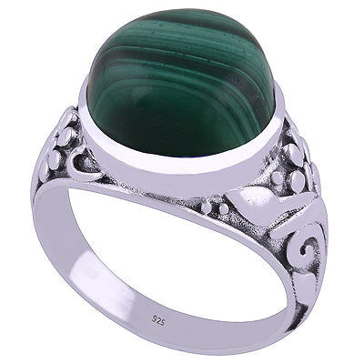 Malachite 925 Sterling Silver Ring - R3401629-40