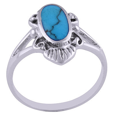 Turquoise 925 Sterling Silver Ring - R3401661-1