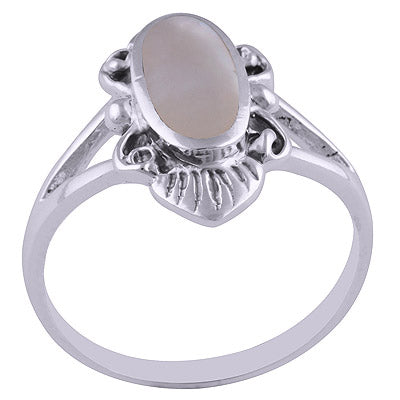Mother of Pearl 925 Sterling Silver Ring - R3401661-9