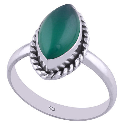 Green Onyx 925 Sterling Silver Ring - R3401672-69