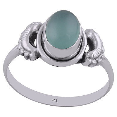 Aqua Chalcedony 925 Sterling Silver Ring - R3401675-55