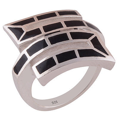 Black Onyx 925 Sterling Silver Ring - R3401683-17
