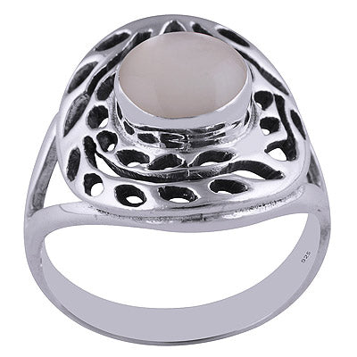 Mother of Pearl 925 Sterling Silver Ring - R3401699-13