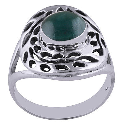 Malachite 925 Sterling Silver Ring - R3401699-19