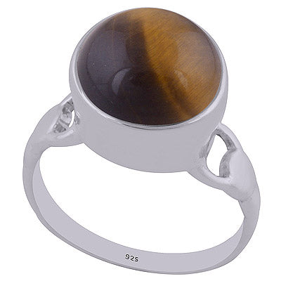 Tiger's Eye 925 Sterling Silver Ring - R3401725-55