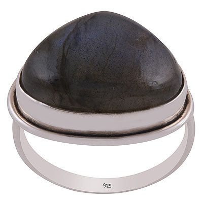 Beautiful Stone Labradorite Fancy Shape 925 Sterling Solid Silver Ring - R3401732-263