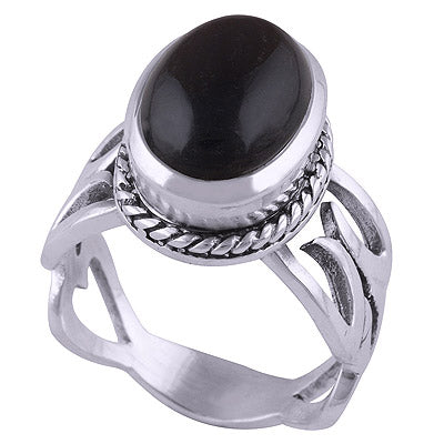 Black Onyx 925 Sterling Silver Ring - R3401741-17