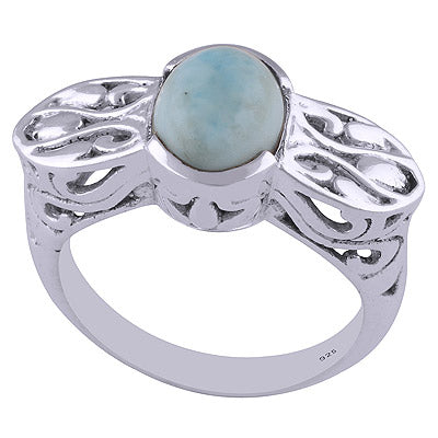 Larimar 925 Sterling Silver Ring - R3401753-1