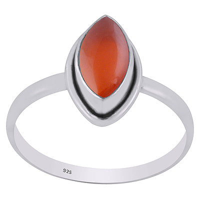 Beautiful Plain Carnelian Marquise Shape 925 Sterling Solid Silver Ring - R3401766-113