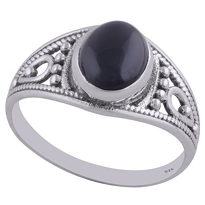 Black Onyx 925 Sterling Silver Ring - R3401770-131