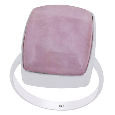 Stunning Statement Kunzite Rectangle Shape 925 Sterling Solid Silver Ring - R3401772-206