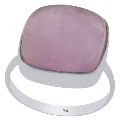 Stunning Statement Kunzite Square Shape 925 Sterling Solid Silver Ring - R3401772-207