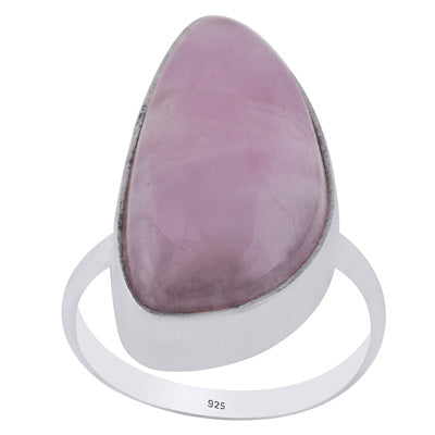 Stunning Statement Kunzite Fancy Shape 925 Sterling Solid Silver Ring - R3401772-208