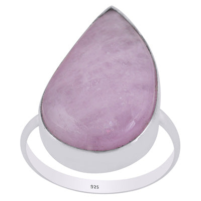 Stunning Statement Kunzite Fancy Shape 925 Sterling Solid Silver Ring - R3401772-215