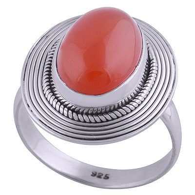 Carnelian 925 Sterling Silver Ring - R3401825-28