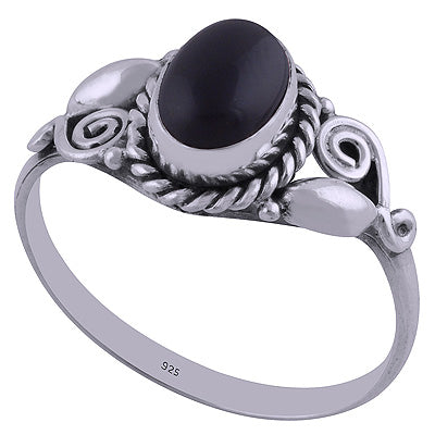 Black Onyx 925 Sterling Silver Ring - R3401843-145