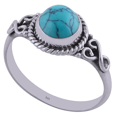 Turquoise 925 Sterling Silver Ring - R3401852-11