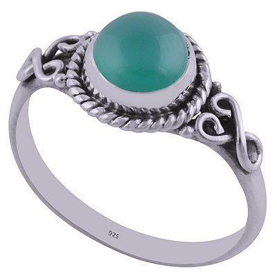 Green Onyx 925 Sterling Silver Ring - R3401852-41