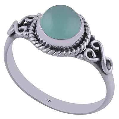 Aqua Chalcedony 925 Sterling Silver Ring - R3401852-58