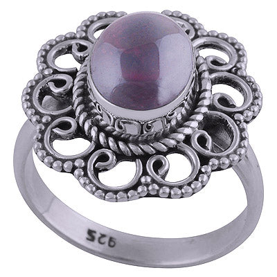 Garnet 925 Sterling Silver Ring - R3401895-8
