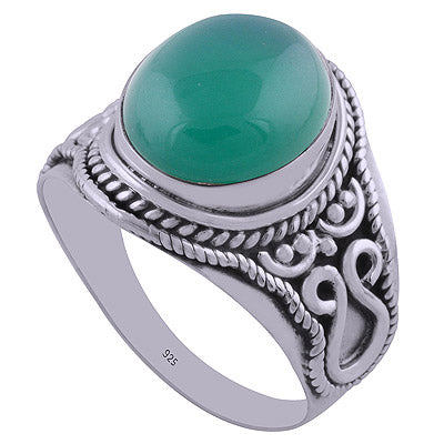 Green Onyx 925 Sterling Silver Ring - R3401915-24