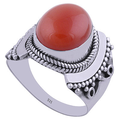 Carnelian 925 Sterling Silver Ring - R3401931-25