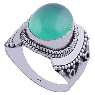 Green Onyx 925 Sterling Silver Ring - R3401931-27
