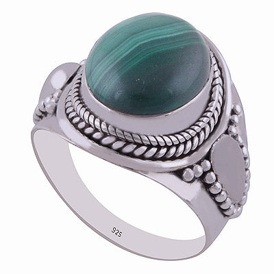 Malachite 925 Sterling Silver Ring - R3401939-33