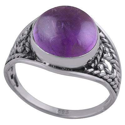 Amethyst 925 Sterling Silver Ring - R3401961-46
