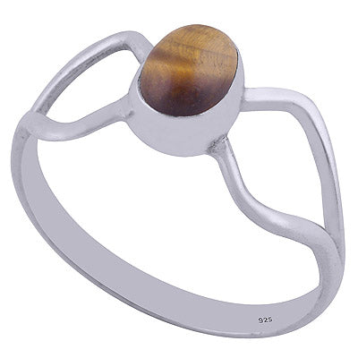 Tiger's Eye 925 Sterling Silver Ring - R3401970-42