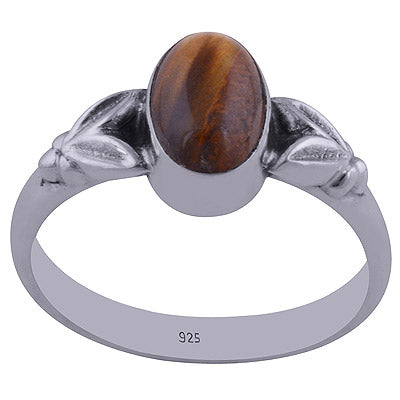 Tiger's Eye 925 Sterling Silver Ring - R3401974-50