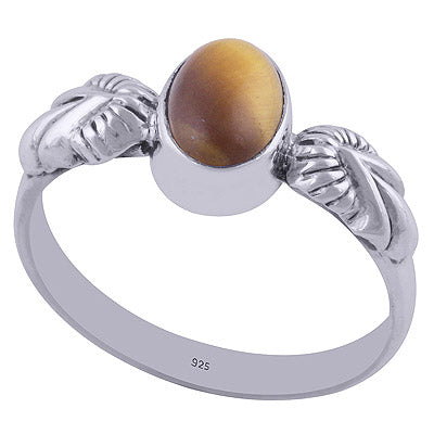 Tiger's Eye 925 Sterling Silver Ring - R3401977-52