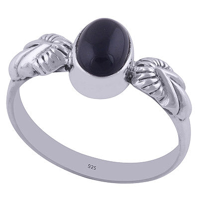 Black Onyx 925 Sterling Silver Ring - R3401977-59