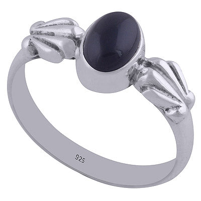 Black Onyx 925 Sterling Silver Ring - R3401978-60