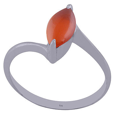 Alluring Setting Around Carnelian Marquise Shape 925 Sterling Solid Silver Ring - R3401980-30