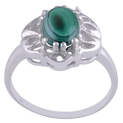 Malachite 925 Sterling Silver Ring - R3401988-24