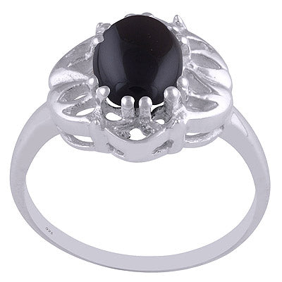 Black Onyx 925 Sterling Silver Ring - R3401988-27