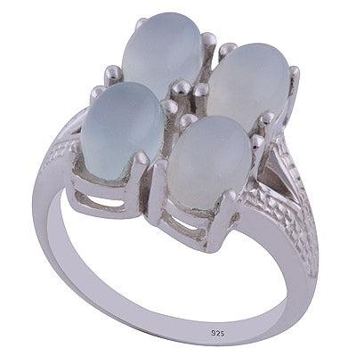 Aqua Chalcedony 925 Sterling Silver Ring - R3401992-19