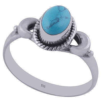 Turquoise 925 Sterling Silver Ring - R3401999-70