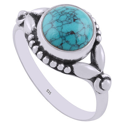 Turquoise 925 Sterling Silver Ring - R3402022-62