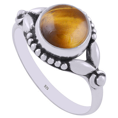 Tiger's Eye 925 Sterling Silver Ring - R3402022-66