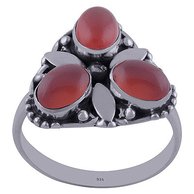 Carnelian 925 Sterling Silver Ring - R3402034-35