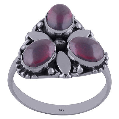 Garnet 925 Sterling Silver Ring - R3402034-6