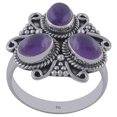Amethyst 925 Sterling Silver Ring - R3402035-1