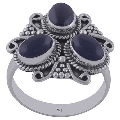 Black Onyx 925 Sterling Silver Ring - R3402035-38
