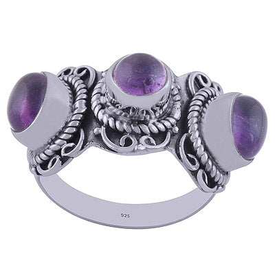 Amethyst 925 Sterling Silver Ring - R3402040-1