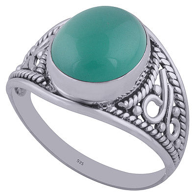 Green Onyx 925 Sterling Silver Ring - R3402042-29