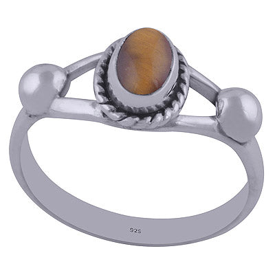 Tiger's Eye 925 Sterling Silver Ring - R3402047-42